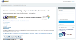 Desktop Screenshot of hrtrainingcollege.com